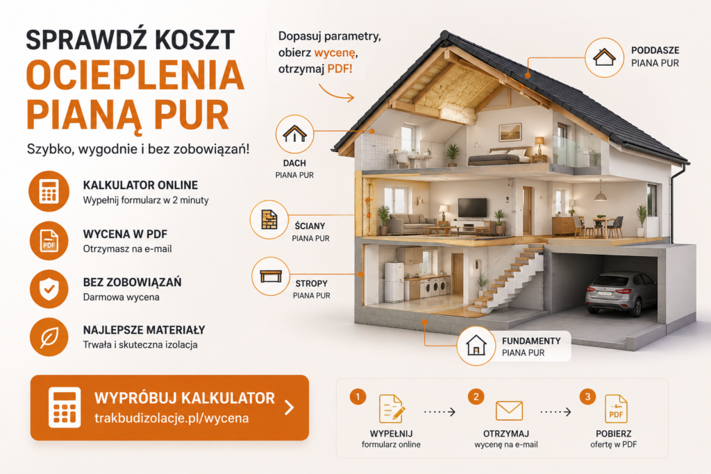 Kalkulator wyceny ocieplenia pianą PUR - Trakbud Izolacje